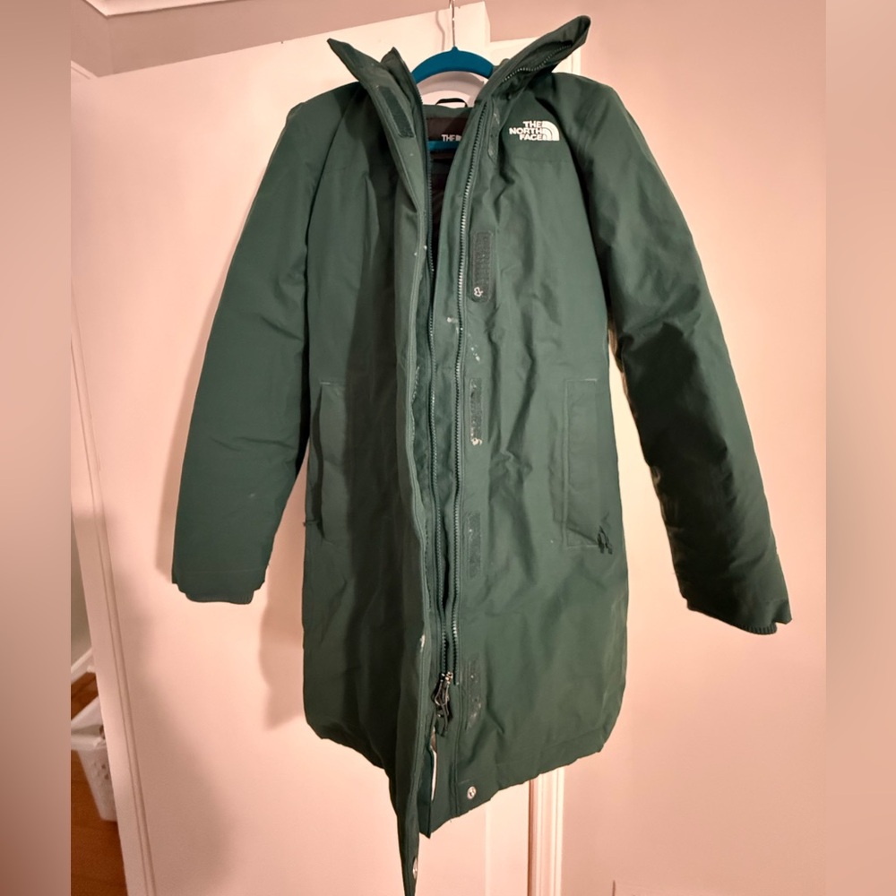 The North Face Forest Green 550 Long Coat Sz Small